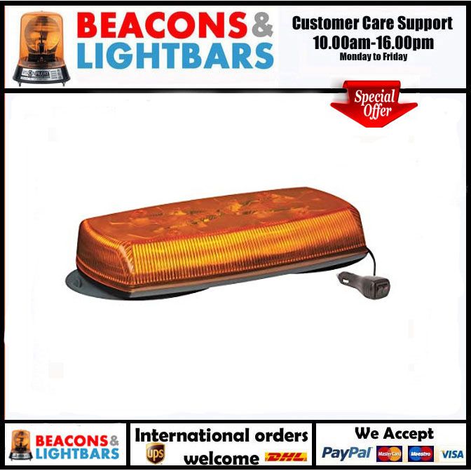 Vision Alert 5580A-VM Reflex Magnetic mount 380mm 8 head LED Minibar PN: 5580A-VM